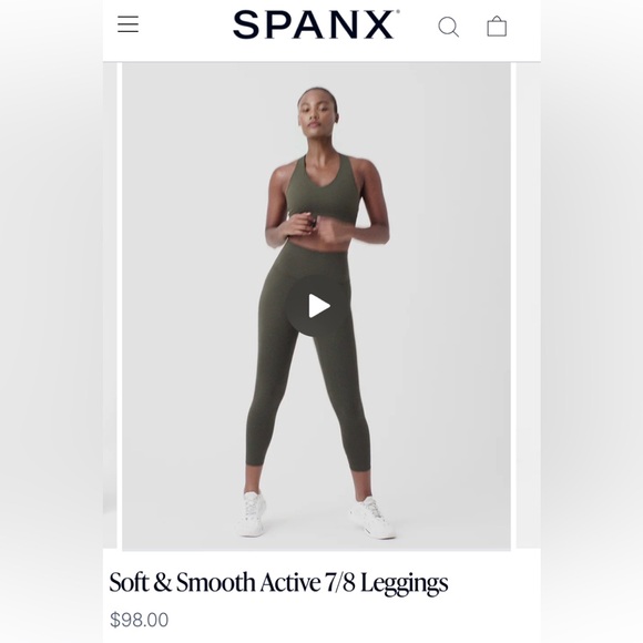 2 PAIRS SPANX NAVY LEGGINGS NWT in Bags | Soft & Smooth Active 7/8 Leggings BOGO - Picture 8 of 8
